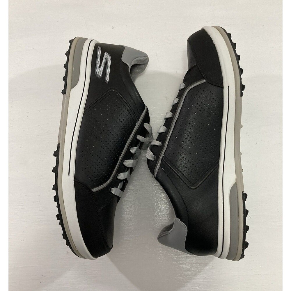 Skechers Go Golf Drive 2 LX Men’s 8 Black Spikeless Leather Golf Shoes 53546 - Picture 3 of 9